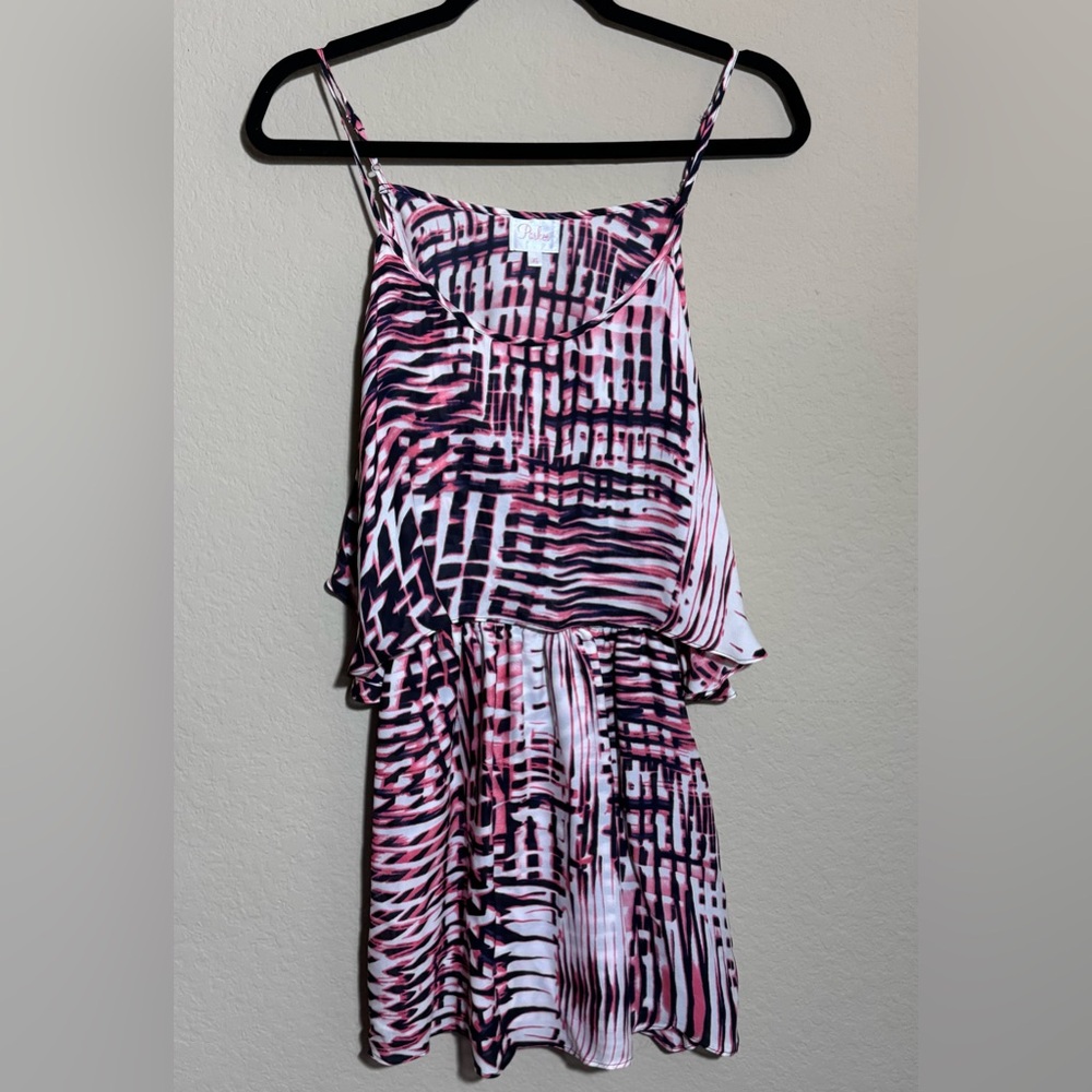 Women's Parker Lolly Mini Dress Sz XS Summer Beach Silk Vacation Open Back FLAW